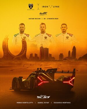 Daniil Kvyat Instagram - The inaugural race of the #SC63 is upon us 📚

#WEC #Qatar1812km #IronLynx #Lamborghini #RaceToInspire
