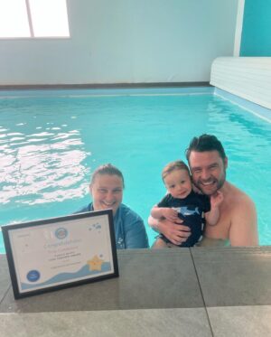 Danny Miller Instagram - Today, Albert and I had the honour of presenting his swimming teacher Trish, with The Star Teacher for Spring Award @puddleducksgm 

I wrote the recommendation for the nomination myself because I felt so passionately about Trish’s commitment to her job. And how pivotal she’s been to Alberts development. So confident and in love with swimming now and the majority of that is down to Trish. 

And I was proud enough myself too 😂 my nomination was picked out of 120 entry’s and before anyone says “no wonder they picked his” it was nothing do with my job or profile, all entry’s were anonymous and read by impartial people with no idea of who made the nomination. Just wanted to make that clear 😂

Congratulations to Trish and thanks to you and all @puddleducksgm for giving me and Albert what we share together today. Can’t wait for the new baby to experience the same bond we have through swimming too! 

@puddleduckshq