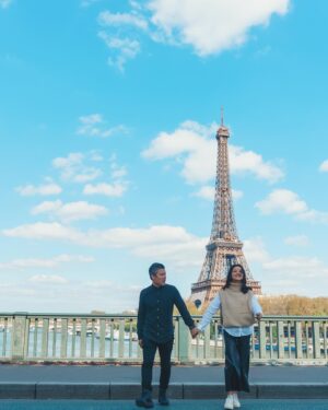 Dante Basco Instagram - Look what went down in #Paris… We got engaged!!! 💍 I really got to surprise her in the city of love! #eiffeltower 4/19/2023