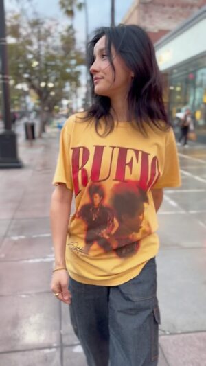 Dante Basco Instagram - We have a #Rufio T-shirt drop too!!! @alicerehemutula rockin it! Grab one at rufiozuko.com (link in bio) Shout to all my #LostBoys!!! Definitely a through back look! #Hook #PeterPan #Neverland @merchlabs
