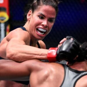 Danyelle Wolf Instagram - WARNING: punching people in the face pictures aren’t pretty 🤦🏻‍♀️ ;) HAPPY SATURDAY! Here’s to taking chances and doing what you love! #ufc #mma #takechances #crazyface