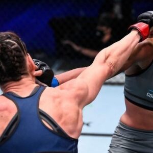 Danyelle Wolf Instagram - WARNING: punching people in the face pictures aren’t pretty 🤦🏻‍♀️ ;) HAPPY SATURDAY! Here’s to taking chances and doing what you love! #ufc #mma #takechances #crazyface