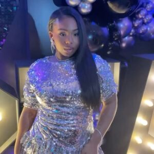 Daria Johns Instagram - on my birthday behavior🖤🤍💜 
• 
•

Stylist: @coreyrochecreates 
Hair: @kyabilal_ 
Makeup: @thetrifectabeauty 

THE LOOKS😍

Silver Look:
Dress: @ellaelisque
Jewelry: @vraiofficial
Shoes: @louboutinworld

Purple Look:
Top: @denzelparris @coreyrochecreates
Pants: @balenciaga
Jewelry: @gucci 
Bag: @judithleiberny

•
•
#birthday #daria #dariajohns #birthdaygirl #birthdaybehavior #birthdayparty #sagittarius #capricorn #explore #explorepage #blackgirl #allblack #allblackaffair