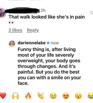 Darienne Lake Instagram - We don’t always get to walk in each others shoes. Let’s have teachable moments to understand each other. The only offense I take, is if they don’t learn and move forward with empathy and kindness. This is why my “Miss Shapen” runway was so important to me. Some of us are broken, but beautiful.