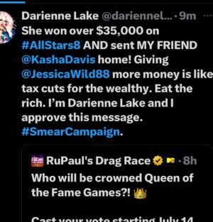Darienne Lake Instagram - Please donate to my #smearcampaign with your votes for me for queen of the Fame games! Also, I wore some pretty rad fashions and totally deserve it. Link in bio for voting tomorrow at 3am EST.