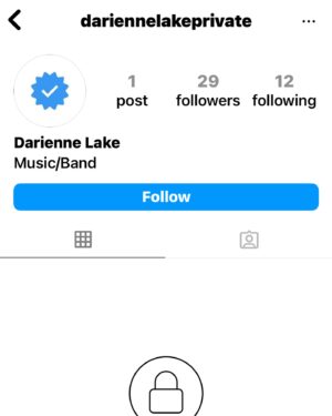 Darienne Lake Instagram - This is not me. I barely want to run my own account, let alone another one. Report this person as a fake and a phony.