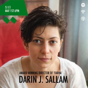 Darin J. Sallam Instagram - One week to go until our launch! Episode 1 drops 1st May at 6pm - an interview with trailblazing director @darin.sallam who wrote and directed @farha.film.

Hosted by @sarahaghaonline, the discussion delves into the making of Farha, Nakba representation and cultural resistance.

You can watch Farha now on Netflix! 
@netflix @netflixuk @netflixmena 

And tune in to our interview on Spotify, Podbean and Apple Podcasts on 1st May.

@spotify @podbean @applepodcasts 

#Farha #podcast #Palestine #DarinJSallam #SarahAgha #Nakba #ArabFilmClub #Jordanian #Oscars #Netflix 

The Arab Film Club Podcast
Series 1 : Palestinian Cinema
Produced by @sarahaghaonline 
Music by @minasamymusic 
Posters by @_rom__in
Photo by @mais.gammoh