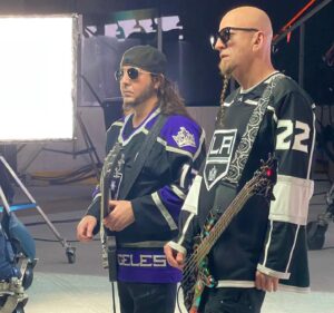 Daron Malakian Instagram - Had a great time with my brother @ShavoOdadjian at the @LAKings promo photo shoot!!!!! The jersey I’m wearing is the same one I wore in the #Toxicity video 20 yrs ago!!!! First time I’ve put it on since then. The Iceman guitar is also from the same time period, with the LA Kings style crown bridge.

Photos by @armenkeleshian and @masismananian 

#GoKingsGo #LAKings #NHL #IcemanGuitars #Ibanez #DaronMalakian #ScarsOnBroadway #DMSOB #SystemOfADown #SOAD