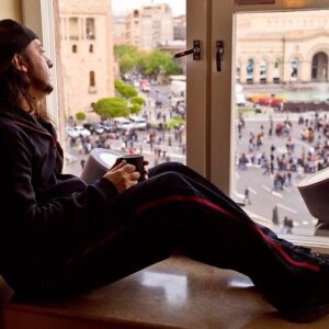 Daron Malakian Instagram - Repost @systemofadown:
﻿
﻿@DaronMalakian overlooking Republic Square, in reflection before a historic night.
﻿﻿
﻿﻿2015 Wake Up The Souls Tour
﻿﻿📷: @GregWatermann