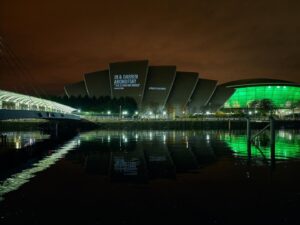 Darren Aronofsky Instagram - six years ago, when @jr and i presented the #STANDINGmarch at #paris #cop21 , we were filled with hope and determination that the world would act. suffice to say we’re not alone in our disappointment. by presenting it again yesterday in #glasgow , we aim to remind all the delegates that the world is still watching and that we still demand action. only now, the timeline is shorter and our pleas all the more pressing. despite all of this, we remain hopeful and urge the delegates at #cop26 to enact enforceable commitments in the coming days. #theworldiswatching  thank you @projecting.change @sierraclub