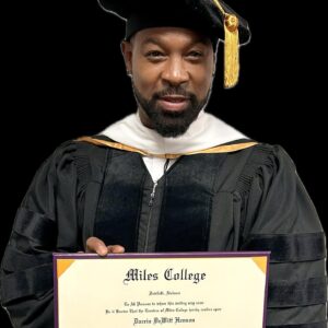 Darrin Henson Instagram - It’s officially … Dr Henson  Now …Thank you  @presidentbobbieknight  #Milescollege #HBCU
