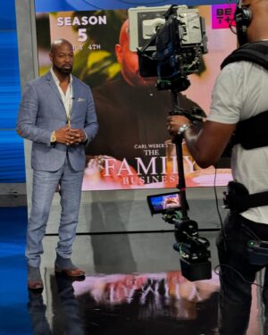 Darrin Henson Instagram - @familybusinessbet  with @gooddayatl  Thank you. Good day Atlanta for having me it was fun. Season five of the Family Business will premiere on July 4.Th  @iamcarlweber @nikayatds @treyhaleytds #darrinhenson #press