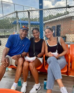 Darryl Strawberry Instagram - Making new memories watching my grandson @cartersweeney18  playing 16U baseball ⚾️ and having my  beautiful daughters @jewelstrawberry @airplanemodealice with me..This is what life is all about.. I’m so proud of my family! 🫶🏾🍓