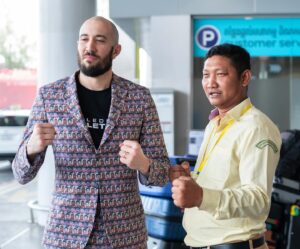 Dave Leduc Instagram - Burmese-Canadian warrior 🇲🇲🇨🇦 arriving in in the Kingdom of Cambodia 🇰🇭 in an American plane 🇺🇸 after a small vacation in Germany 🇩🇪 with his Russian wife 🇷🇺 and showcasing his last victim on his custom suit from Turkey 🇹🇷 we worldwide 🌎