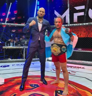 Dave Leduc Instagram - After a successful first event, I wanted to go bigger and better for MFC 2, my second event as a promoter. Saying that I’m extremely proud of the work of the whole team at @worldwidemfc would be an understatement! 🙏

We f**king killed it. Partnership with @fitetv, Lethwei world title sanctioned by the @worldlethweifederation, legendary commentary by @robinblackmartialarts and INCREDIBLE bloody fights and stoppages! 

*Yes, we named the promotion "Marshall Fighting Championship" after @joerogan‘s dog “Marshall” (@marshallmaerogan) and yes that’s him on the center cage floor, because Marshall is f**king G 😄

Hatala vs Saladiak was a blood war, these guys have my full respect. I will remember this event for ever.

(check out the last slide to see a Robin Black showing the aftermath of our crazy event!) 

We are already looking at suitable cities and venues for MFC 3 👀

Wanna fight? DM @worldwidemfc