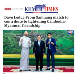 Dave Leduc Instagram - Fight Club Asia 🩸
Don’t @ me, im retired now, enjoying the fruits 🍎

Crazy to think that a small town kid born in Canada got accepted by a nation in Asia and his retirement fight would contribute to the tightening of millennia old friendship between two ancient nations in South East Asia. Wild. Can’t wait to write the book. Can you comment the best name for my book about my life, if I pick your idea, ill send you a gift 🎁