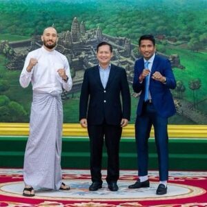 Dave Leduc Instagram - It was a real honor and privilege to be invited by his excellency Prime Minister of the Kingdom of Cambodia Dr. Hun Manet to the Peace Palace. He is very educated and spoke to me in my native language French, and in English. I was very impressed. He is also a gentlemen as he kindly made sure my wife Irina was included in the photo.

I feel so welcomed in the Kingdom of Cambodia. Everyone is so nice and kind. I think the western world needs to know more about Cambodia. I already love your country so much and I see so much potential using martial arts to grow tourism. As His excellency Hun Manet said in our meeting, he fully supports traditional martial arts and the army is requested to learn Kun Khmer for discipline and strenght. I think it’s a great initiative. I expressed that this match is only the beginning of my involvement in Cambodia. I think massive growth is about to happen and I want to help the population in this adventure.