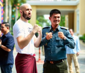 Dave Leduc Instagram - Today I was invited as guest of honor to meet with the families of 600 veterans who are members of the Cambodian Veterans Association. Fighting in the ring is nothing compared to giving your life and body for your nation. I have an immense amount of respect for them. Thank you for your service. Im happy that I was able to give food, donations and smiles to these courageous men and women.