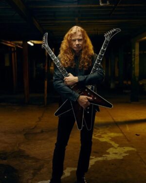 Dave Mustaine Instagram - #repost @gibsonguitar @gibsoncustom
• • •

"Dave Mustaine is no stranger to doing things his own way. A Flying V with 24 medium jumbo frets? Mother of pearl ‘teeth’ inlays? An Explorer-style headstock? That’s the @davemustaine way. The Custom Shop is proud to introduce the limited-edition Dave Mustaine Flying V EXP in Ebony VOS and Red Amber Burst.

Dave’s Flying v TM EXP Limited Edition delivers the powerful, heavy sound and exceptional playing performance that he demands. The 25.5" scale mahogany neck has a bound ebony fretboard with 24 frets, Mother of Pearl inlays, an Explorer M -style headstock with Grover® Mini Rotomatic® tuners, and a Graph Tech® TUSQ® nut. Dave Mustaine's signature is reproduced on the truss rod cover, and Dave's silhouette is featured on the back of the headstock. The mahogany Flying V-style body has a maple cap (figured maple on the Red Amber Burst version) and is equipped with a Tune-O-Matic TM bridge, a string through body Chevron tailpiece, and a Dave Mustaine signature Seymour Duncan® Thrash Factor pickup set. The Red Amber Burst nitrocellulose lacquer finish is complemented by gold hardware, while the Ebony VOS finished model is equipped with nickel hardware. A Dave Mustaine hardshell case is also included.

Only 75 of each color will be crafted by the expert luthiers of the Gibson Custom Shop as part of this very special limited run.

Head to Gibson.com to pick one up and set the World Afire!"

#gibson #gibsoncustom #davemustaine #FlyingVEXP