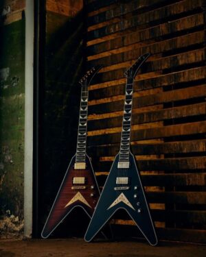 Dave Mustaine Instagram - #repost @gibsonguitar @gibsoncustom
• • •

"Dave Mustaine is no stranger to doing things his own way. A Flying V with 24 medium jumbo frets? Mother of pearl ‘teeth’ inlays? An Explorer-style headstock? That’s the @davemustaine way. The Custom Shop is proud to introduce the limited-edition Dave Mustaine Flying V EXP in Ebony VOS and Red Amber Burst.

Dave’s Flying v TM EXP Limited Edition delivers the powerful, heavy sound and exceptional playing performance that he demands. The 25.5" scale mahogany neck has a bound ebony fretboard with 24 frets, Mother of Pearl inlays, an Explorer M -style headstock with Grover® Mini Rotomatic® tuners, and a Graph Tech® TUSQ® nut. Dave Mustaine's signature is reproduced on the truss rod cover, and Dave's silhouette is featured on the back of the headstock. The mahogany Flying V-style body has a maple cap (figured maple on the Red Amber Burst version) and is equipped with a Tune-O-Matic TM bridge, a string through body Chevron tailpiece, and a Dave Mustaine signature Seymour Duncan® Thrash Factor pickup set. The Red Amber Burst nitrocellulose lacquer finish is complemented by gold hardware, while the Ebony VOS finished model is equipped with nickel hardware. A Dave Mustaine hardshell case is also included.

Only 75 of each color will be crafted by the expert luthiers of the Gibson Custom Shop as part of this very special limited run.

Head to Gibson.com to pick one up and set the World Afire!"

#gibson #gibsoncustom #davemustaine #FlyingVEXP
