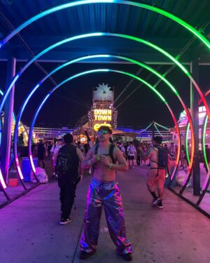David Archuleta Instagram - EDC day 3 

An incredible weekend! Thank you @noesha with @insomniacevents for making it possible for me to come! I had a blast! 🙏🏼🙏🏼🫶🏼

Also a big shoutout and thanks to @dollskill for most of the clothes to help me create my fits. It made coming to EDC so much more fun 🔥 

An extra shoutout to @neoncowboys for the light up glasses for me to use ^-^

Thanks to all of the kind ravers who danced along side me, said hi and complimented my outfits, traded kandy (bracelets) because they liked how I was rocking out to the music (because I really rock out sometimes lol) or liked my fits, complimented my results on working out 🥲 even straight dudes with their girlfriends just coming up and fist bumping me saying they can tell I’ve been working hard at the gym made my day ^-^ because sometimes it’s a few step forwards and then some steps backwards lmao with the gym lmao. It looks wild because of the hard techno and crazy outfits and lights and visuals but the PLUR culture (peace, love, unity, respect) is a great standard to have for a festival and amazing to be around. It teaches you how to not be judgmental and that there are other ways of being together, finding community and being one in a moment together. 
to the many incredible DJ’s who made all of our weekends, a huge thanks to all of yall and for bringing joy to so many of us and inspiring music creativity in me 🫶🏼🫶🏼