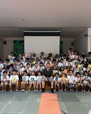 David Baddiel Instagram - I’m in India meeting kids who read my books here. They are brilliant (the kids I mean. Although the books are ok).