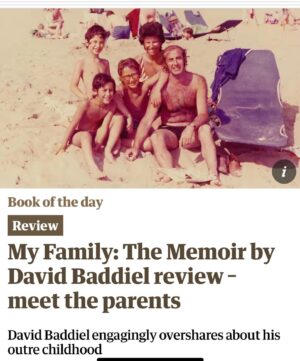 David Baddiel Instagram - Thanks to @guardian @msfionasturges for this great review. Link in bio.