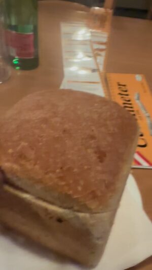 David Baddiel Instagram - In Vienna. This is garlic soup. Yes the bread bowl’s a bit Harvester. But delicious.
