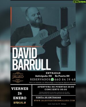 David Barrull Instagram - Pensando en vosotros y en nuestras próximas citas?? 
Ya tienes tu entrada para vernos??? 
📌26 #malaga @jaleo.malaga 
📌27 #badajoz @treze_music_club_badajoz 
📍2 #granada @eventosprincipe 
Nos vemos en la carrera #familia si Dios quiere