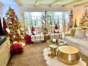 David Bromstad Instagram - Christmas!!! My favorite time of year. And this year I got to do something really special and decorate with my amazingly creative and fabulous sisters! First time ever! The love of over the top Christmas decor came directly our mom and dad. It must be in the genes too cause it’s just not normal but we sure do love it.🎄 🎄 🎄 We love it cause there so much creativity involved , but it creates an experience for people to enjoy and it simply makes them happy. This Christmas theme was very different for me. I usually pack the ornaments in and more is always better. But this year I wanted to honor our families Scandinavian heritage and give them a Christmas that we’ve never had. Restraint was 💯 the hardest for me. Ok ok ok I know there are 65 trees in my main living area, that will never change, but the ornaments are just enough to give that simple Scandinavian simplicity with my over the top amount of trees. And of course the gnomes took the simple and somewhat serious Scandinavian design and brought humor, happiness and pure delight to the decor. Everyone has been asking where did I get the faux beams which completely took the space to a whole new level of yumminess. @barrondesigns is the place and the variety of textures and options are amazing!!! I have many more pics to display but here’s a few to start. Merry Christmas my delicious sugar cookies!