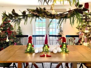 David Bromstad Instagram - Christmas!!! My favorite time of year. And this year I got to do something really special and decorate with my amazingly creative and fabulous sisters! First time ever! The love of over the top Christmas decor came directly our mom and dad. It must be in the genes too cause it’s just not normal but we sure do love it.🎄 🎄 🎄 We love it cause there so much creativity involved , but it creates an experience for people to enjoy and it simply makes them happy. This Christmas theme was very different for me. I usually pack the ornaments in and more is always better. But this year I wanted to honor our families Scandinavian heritage and give them a Christmas that we’ve never had. Restraint was 💯 the hardest for me. Ok ok ok I know there are 65 trees in my main living area, that will never change, but the ornaments are just enough to give that simple Scandinavian simplicity with my over the top amount of trees. And of course the gnomes took the simple and somewhat serious Scandinavian design and brought humor, happiness and pure delight to the decor. Everyone has been asking where did I get the faux beams which completely took the space to a whole new level of yumminess. @barrondesigns is the place and the variety of textures and options are amazing!!! I have many more pics to display but here’s a few to start. Merry Christmas my delicious sugar cookies!
