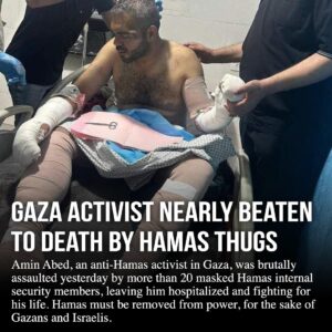 David Draiman Instagram - Amin Abed, a 35-year-old activist in Gaza, is hospitalized in critical condition with fractures to all four limbs and his skull after being brutally beaten by Hamas thugs yesterday. When bystanders tried to intervene, the Hamas members reportedly fired shots in the air. 

Amin’s crime? Criticizing Hamas.

Gazans will continue to suffer as long as the barbaric Hamas regime is in power. Israel must #FreeGazaFromHamas — anything less will only result in the deaths of even more innocent civilians, Israelis and Gazans alike.