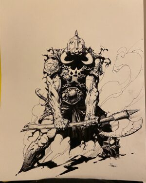 David Finch Instagram - Death dealer from @parismangascifishow it’s after 4 am, I’m going to bed!  It’s been a truly great show so far!