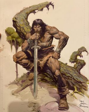 David Finch Instagram - Here’s my Conan gouache painting from last night’s live stream with Jeff Watts. @erickgroveart and I learned so much, and it was a huge pleasure to watch a master at work!  #davidfinch