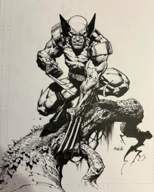 David Finch Instagram - Wolverine from last week’s stream with @kjansonnyc all finished up and ready for some color work with @wayshak coming up soon.  Huge thank you to Klaus Janson for being such an incredible guest last week and teaching us all so much about inking with traditional brush and quill!