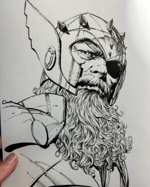 David Finch Instagram - Here’s another head sketch from OAX, and Isaac building a light saber at Disney.  I took a bunch of pictures, but I don’t want to hit you with the family album! #davidfinch