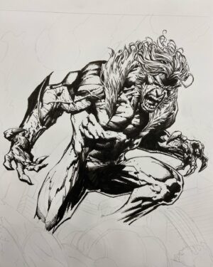 David Finch Instagram - Saber tooth over a layout by the great @inkerscott #davidfinch