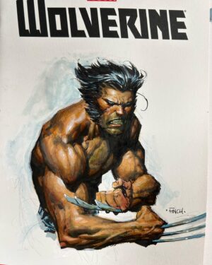 David Finch Instagram - Wolverine commission.  It’s all acrylic paint after learning some things from the incredible @gregstaplesart  it’s not very clean, but I really tried hard to let that go and enjoy the process #davidfinch