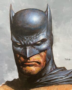 David Finch Instagram - Batman from a painting session with my mom and Meredith’s mom this monday. They painted a bird on a branch and a portrait, but I wasn’t thinking and I forgot to take pictures.  Next time… #davidfinch