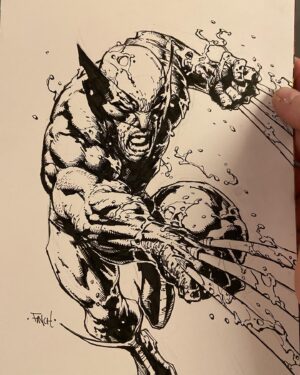 David Finch Instagram - Wolverine sketch cover commission from #phoenixfanfusion #davidfinch