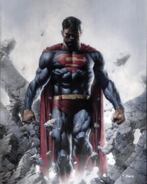 David Finch Instagram - Superman cover for dc. This one is acrylic, ink and colored pencil.  #davidfinch