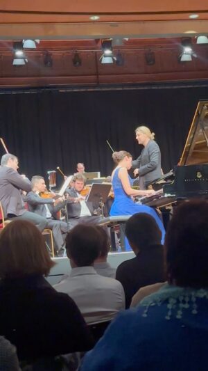 David Garrett Instagram - Debut as conductor of our piano concerto at the Interlaken Classics! 

#oneworld #olgascheps #johnhaywood #interlaken #piano 

@johnrhaywood 
@olgascheps