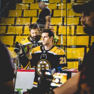 David Giuntoli Instagram - producers: david, how much skating experience do you have?

me: 3 hours.

producers: no worries. you must legitimately play hockey next week on primetime television before millions of judgmental viewers.

me: please send a PA out for imodium.

@jamesroday @romanymalco #amillionlittlethings @millionlittlethingsabc @nhlbruins #ogieoglethorpe #bostonbruins