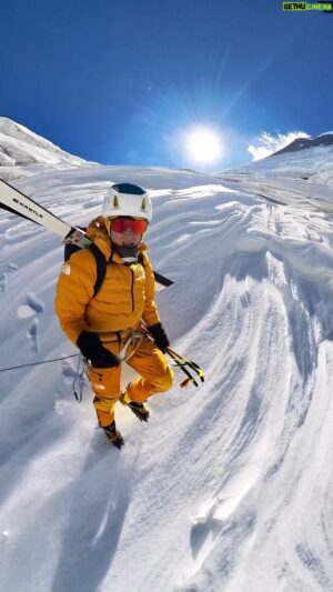 David Göttler Instagram - One from Dhaulagiri earlier this winter when @hervebarmasse and I had the privilege of being on an 8000m giant all by ourselves and having to find a way through a few hungry crevasses on the way down.
.
🎥: @insta360 #X3 
.
#neverstopexploring @thenorthfacede #amk #winterexpedition #dhaulagiri #alpinestyle #8000 #nepal #himalayas