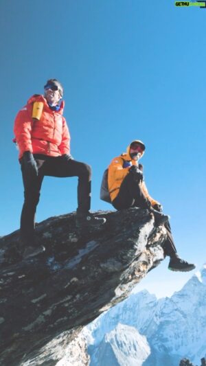 David Göttler Instagram - Wishing @hervebarmasse all the best for his next chapter in life which doesn’t mean we won’t share more of these incredible moments in the mountains around the world! 
.
🎥: @floandreani 
.
#neverstopexploring #himalayas #expedition @thenorthfacede @mountainslegacy