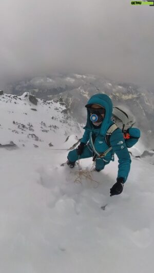 David Göttler Instagram - Day 3: one thing that was challenging about this year’s climb was just how unstable and changeable the weather was. On this morning @tiphaineduperier , #Boris and I woke up to a cloudless sky and zero wind. I was even tempted to abort the summit attempt just to be able to fly down from 7000m! 😉 But the desire to try for the summit was stronger so I continued up with the other. Within a couple of hours the weather had turned quite nasty and gusty so we were pretty happy to get the tents pitched beneath a large rock at 7400m and hunker down for a few hours.
.
@thenorthfacede #neverstopexploring