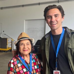 David Hogg Instagram - met Dolores Huerta today she’s so bad ass and a huge inspiration. I asked her what her best advice for making change and she said you have to make people truly believe they do have the power to create change. She’s totally right because that’s what her work has shown me.