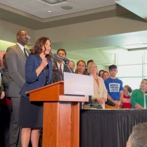 David Hogg Instagram - This is what history looks like. I got this pic today of Governor Whitmer signing the first gun control legislation in 40 years in MI. The movement is growing MSU students standing up in the wake of the unimaginable and demanding the state legislature act made this possible.

Text join to 954-954 to join us