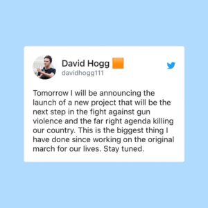 David Hogg Instagram - 👀