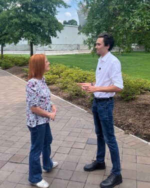 David Hogg Instagram - Thanks for having me on your show @jrpsaki 
Got an exciting announcement of what’s next for me coming soon 👀